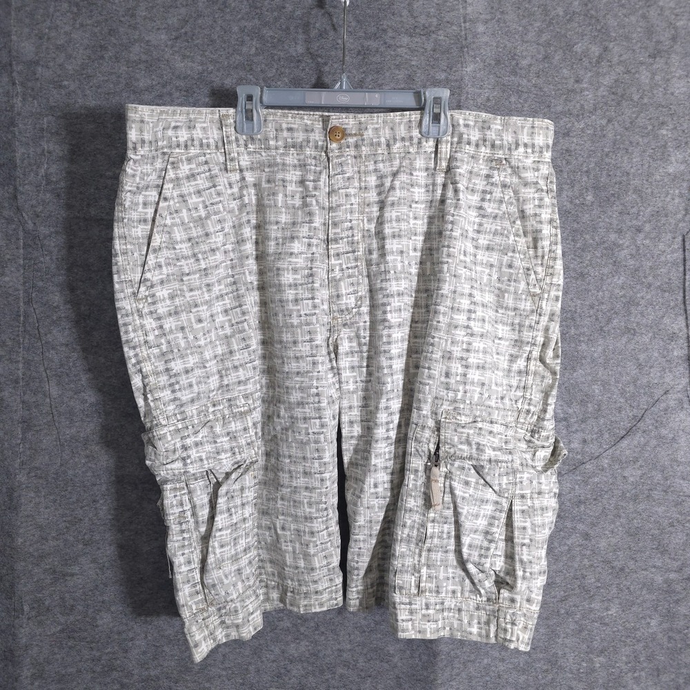 Vintage Levis Cargo Shorts Men's SZ 40 Slim Check Y2K Utility Skater Work Preppy